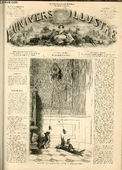 L'UNIVERS ILLUSTRE - HUITIEME ANNEE N 443 Salon 1865 - Une horloge qui avance