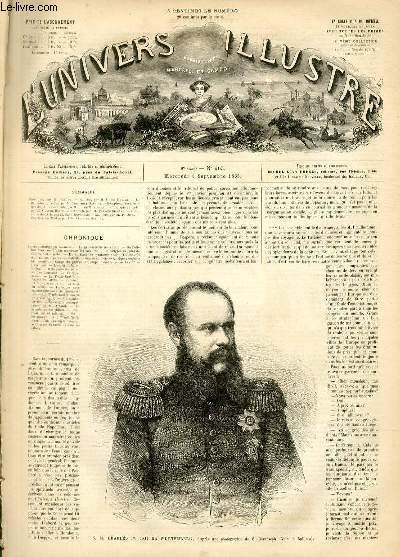 L'UNIVERS ILLUSTRE - HUITIEME ANNEE N 465 S. M. Charles Ier, roi de Wurtemberg
