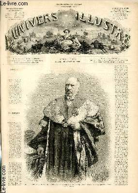 L'UNIVERS ILLUSTRE - HUITIEME ANNEE N 486 M. Le Procureur Gnral Dupin, dcd le 9 Novembre 1865