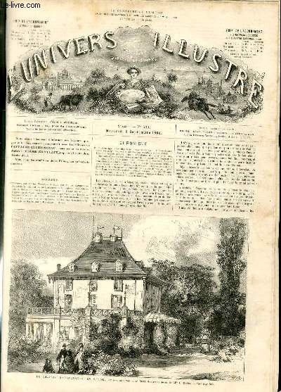 L'UNIVERS ILLUSTRE- NEUVIEME ANNEE N 569 Le chateau d'arenenberg en Suisse