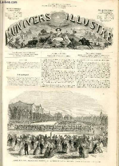 L'UNIVERS ILLUSTRE- NEUVIEME ANNEE N 581 Arrive d'un corps de volontaires Canadiens, sur le champ de Mars de Montral