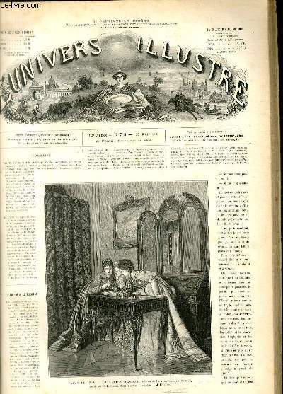 L'UNIVERS ILLUSTRE - DOUXIEME ANNEE N 748 Salon de 1869