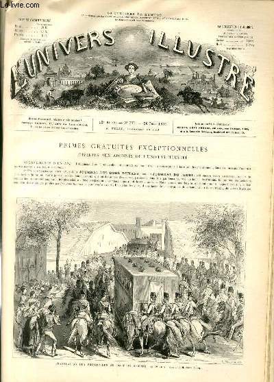 L'UNIVERS ILLUSTRE - DOUXIEME ANNEE N 754 Translation des prisonniers au fort de Bictre, le 10 Juin; dessin de M. Jules Pelcoq