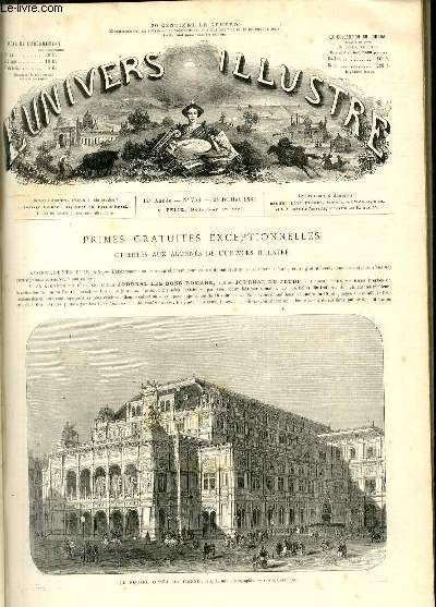 L'UNIVERS ILLUSTRE - DOUXIEME ANNEE N 758 Le nouvel opra de Vienne