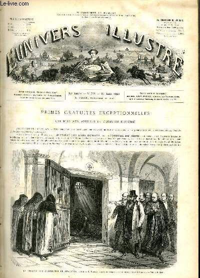 L'UNIVERS ILLUSTRE - DOUXIEME ANNEE N 762 La recluse des carmlites de Cracovie