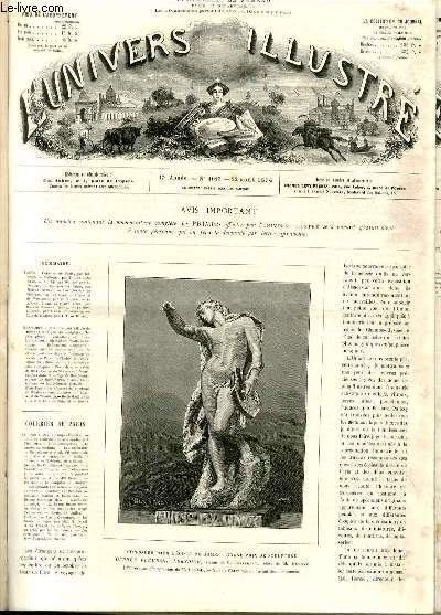 L'UNIVERS ILLUSTRE - DIX-SEPTIEME ANNEE N 1013 Concours pour l'cole de Rome