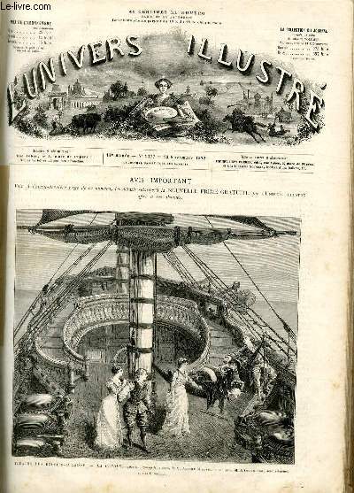 L'UNIVERS ILLUSTRE - DIX-HUITIEME ANNEE N 1077 - Thtre des Bouffes-Parisiens, la Crole, opra-comique en trios actes, de M.Albert Mullaud; musique de M.J.Offenbach, acte troisieme.