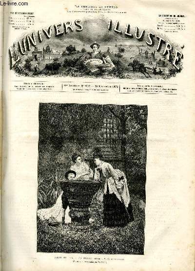 L'UNIVERS ILLUSTRE - DIX-HUITIEME ANNEE N 1078 - Salon de 1875, en visite, tableau de M.Alphonse Hirsch d'aprs une photographie de Goupil.