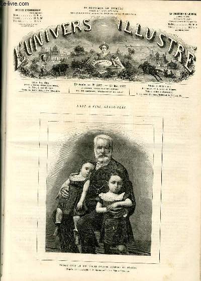 L'UNIVERS ILLUSTRE - VINGTIEME ANNEE N 1157 Victor Hugo et ses petits-Enfants Georges et Jeanne