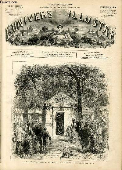 L'UNIVERS ILLUSTRE - VINGTIEME ANNEE N 1174 - Le tombeau de M. Thiers au cimetire du Pre-Lachaise.