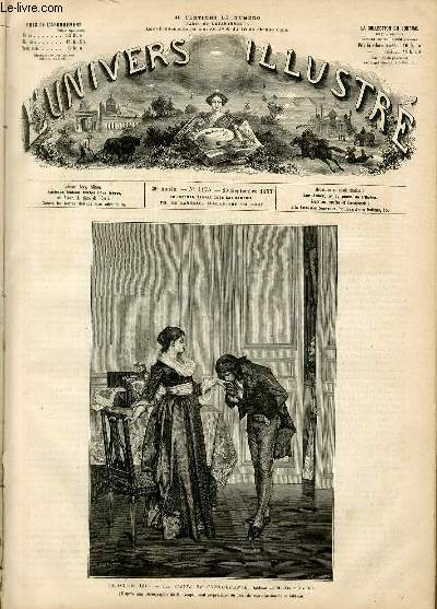 L'UNIVERS ILLUSTRE - VINGTIEME ANNEE N 1175 - Salon de 1877, la visite de condolance, tableau de M.Jules Goupil.