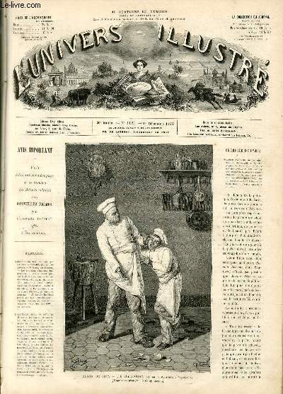 L'UNIVERS ILLUSTRE - VINGTIEME ANNEE N 1184 - Salon de 1877, le maladroit, tableau de M.Achille Vaillant, d'aprs une photographie de M.Goupil.