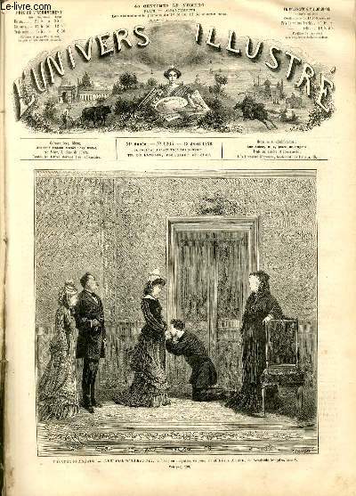 L'UNIVERS ILLUSTRE - VINGT ET UNIEME ANNEE N 1203 - Thtre franais, les fourchambault, comdie en cinq actes, en prose, de M.Emile Augier, de l'Acadmie franaise, Acte V.