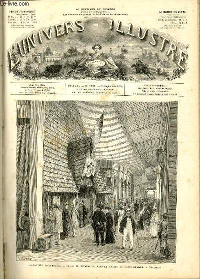 L'UNIVERS ILLUSTRE - VINGT ET UNIEME ANNEE N 1226 Exposition Universelle, salle du Nicaragua, dans le palais du champ-de-mars.