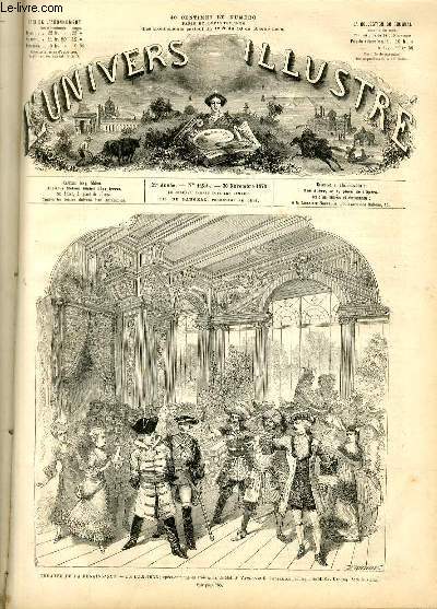 L'UNIVERS ILLUSTRE - VINGT ET UNIEME ANNEE N 1236 - Thtre de la renaissance, La Camargo, opra-comique en trois actes, de MM. A.Vanloo et E. Leterrier; musique de M.Ch. Lecocq, acte deuxieme.