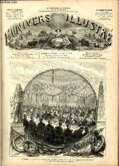 L'UNIVERS ILLUSTRE- VINGT-DEUXIEME ANNEE N 1251 - Chartres, banquet  l'ocassion du 110eme anniversaire de la naissance de Marceau (d'aprs un croquis de M.F. Ryckebusch)