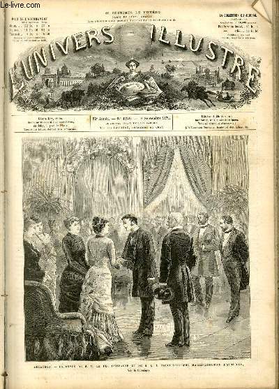 L'UNIVERS ILLUSTRE- VINGT-DEUXIEME ANNEE N 1276 - Arcachon - Entrevue de S. M. Le roi d'Espagne et de S. A. I. L'archiduchesse Marie-Christine d'Autriche