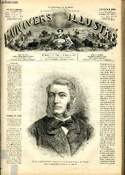 L'UNIVERS ILLUSTRE- VINGT-DEUXIEME ANNEE N 1281 - M. A. Christophle, Gouverneur du crdit foncier de France (d'aprs une photographie de M.Franck)