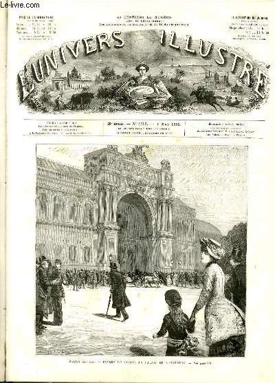 L'UNIVERS ILLUSTRE - VINGT CINQUIEME ANNEE N 1415 - Salon de 1882, entre du public au palais de l'industrie.