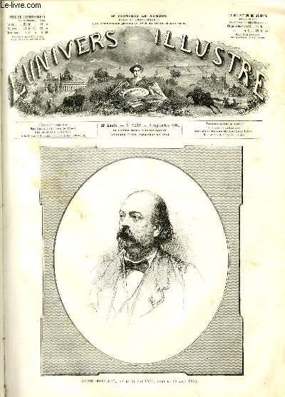 L'UNIVERS ILLUSTRE - VINGT-CINQUIEME ANNEE N 1432 Louis Bouilhet, n le 27 mai 1822, mort le 15 aot 1869