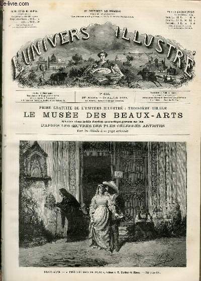 L'UNIVERS ILLUSTRE - VINGT-HUITIEME ANNEE N 1583 Beaux-Arts