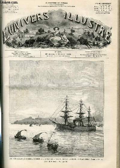 L'UNIVERS ILLUSTRE - VINGT-HUITIEME ANNEE N 1588 Les funralles de l'amiral Courbet