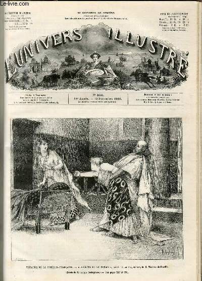 L'UNIVERS ILLUSTRE - VINGT-HUITIEME ANNEE N 1603 Thtre de la comdie-franaise