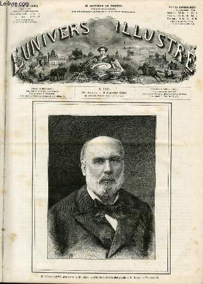 L'UNIVERS ILLUSTRE - VINGT-NEUVIEME ANNEE N 1607 M. Jules Grvy, prsident de la rpublique