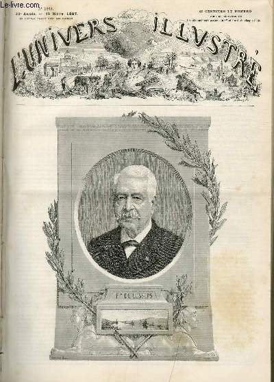 L'UNIVERS ILLUSTRE - TRENTIEME ANNEE N 1669 M. de Lesseps