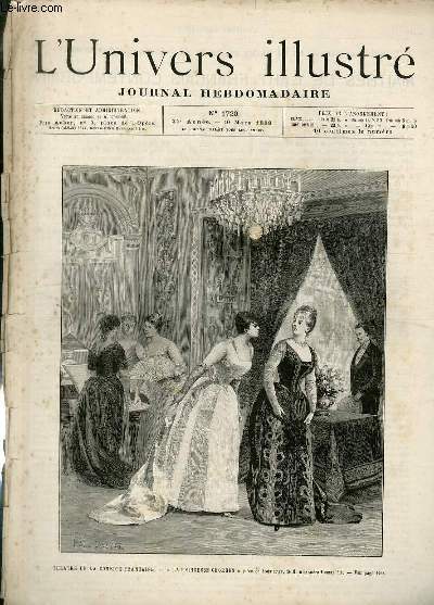 L'UNIVERS ILLUSTRE - TRENTIEME ET UNIEME ANNEE N 1720 Thtre de la comdie franaise