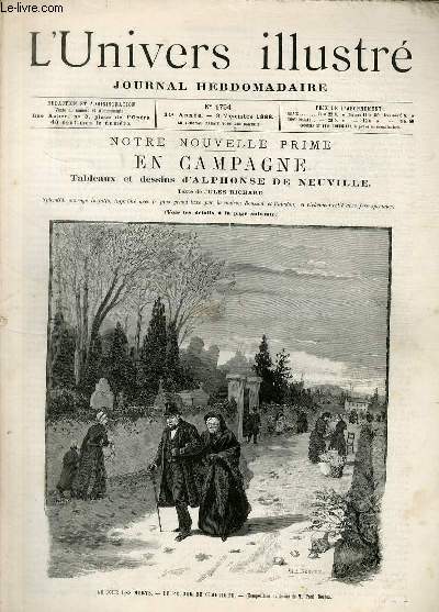 L'UNIVERS ILLUSTRE - TRENTIEME ET UNIEME ANNEE N 1754 Le jour des morts
