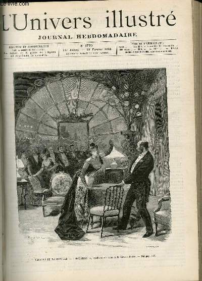 L'UNIVERS ILLUSTRE - TRENTE DEUXIEME ANNEE N 1770 Thtre du Vaudeville