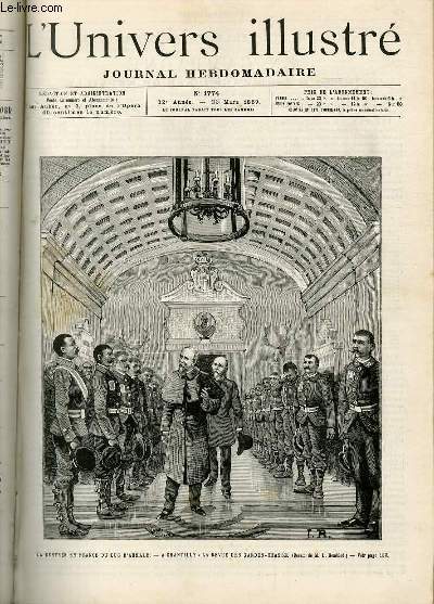 L'UNIVERS ILLUSTRE - TRENTE DEUXIEME ANNEE N 1774 La rentre en France du duc d'Aumale