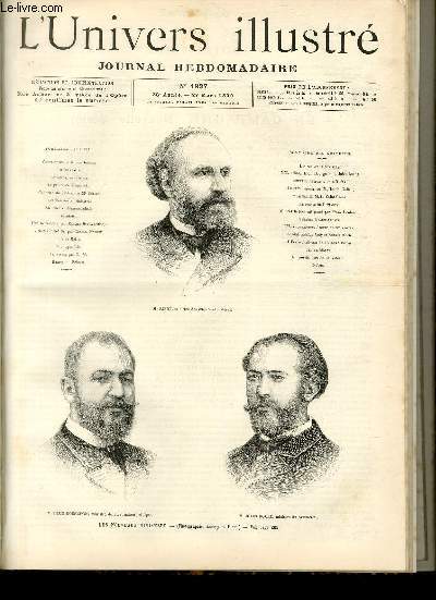 L'UNIVERS ILLUSTRE - TRENTE-TROISIEME ANNEE N 1827 Les nouveaux ministres