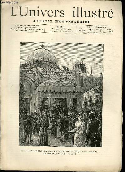 L'UNIVERS ILLUSTRE - TRENTE-TROISIEME ANNEE N 1834 Paris