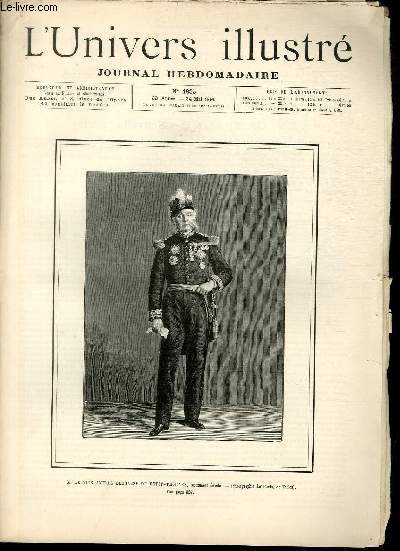 L'UNIVERS ILLUSTRE - TRENTE-TROISIEME ANNEE N 1835 - M. le vice-amiral Bergasse du Petit-Thouars, rcemment dcd (photographie Leenaerts, de Toulon)