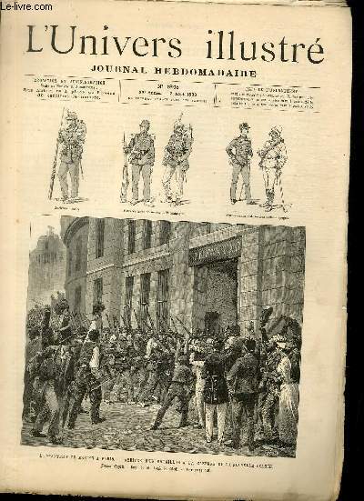 L'UNIVERS ILLUSTRE - TRENTE TROISIEME ANNEE N 1845 L'infanterie de Marine  Paris.