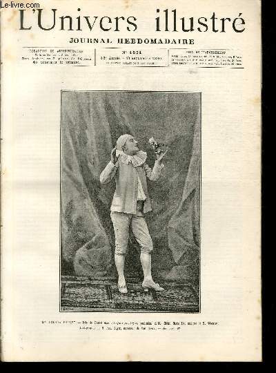 L'UNIVERS ILLUSTRE - TRENTE TROISIEME ANNEE N 1851 Mlle Felicia Mallet