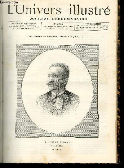 L'UNIVERS ILLUSTRE - TRENTE TROISIEME ANNEE N 1862 M. Lon de Tinseau.