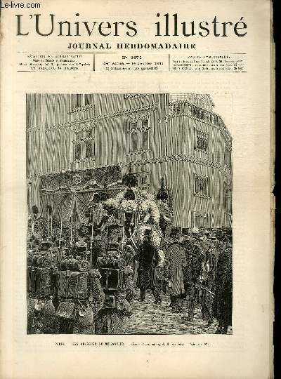 L'UNIVERS ILLUSTRE - TRENTE QUATRIEME ANNEE N 1873 Paris