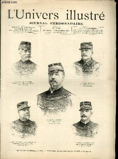 L'UNIVERS ILLUSTRE- TRENTE QUATRIEME ANNEE N 1902 - Les grandes manoeuvres de l'Est - l'Etat-Major et les commandants d'arme.