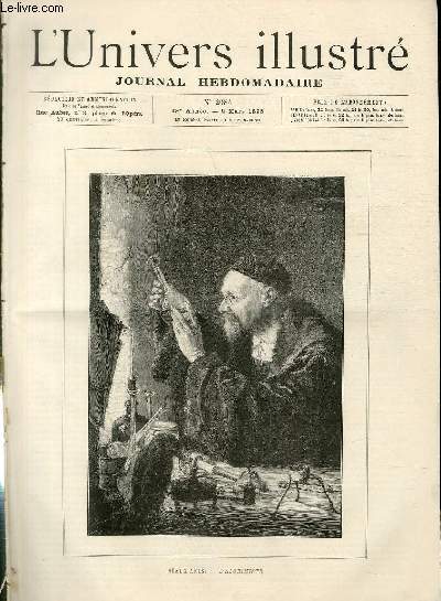 L'UNIVERS ILLUSTRE - TRENTE HUITIEME ANNEE N 2084 Beaux-Arts