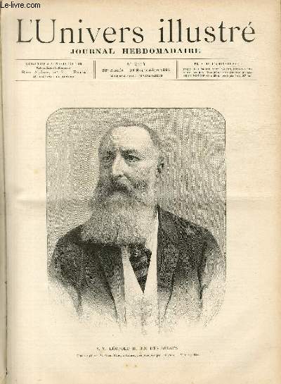 L'UNIVERS ILLUSTRE - TRENTE HUITIEME ANNEE N 2114 S. M. Lopold II, roi des Belges
