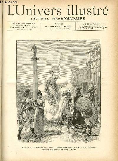 L'UNIVERS ILLUSTRE - TRENTE NEUVIEME ANNEE N 2133 Thtre du Vaudeville