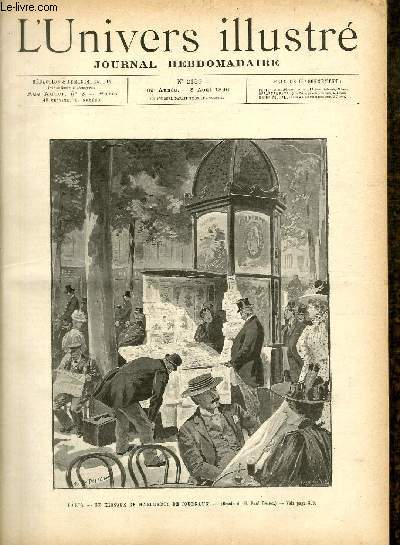 L'UNIVERS ILLUSTRE - TRENTE NEUVIEME ANNEE N 2159 Paris