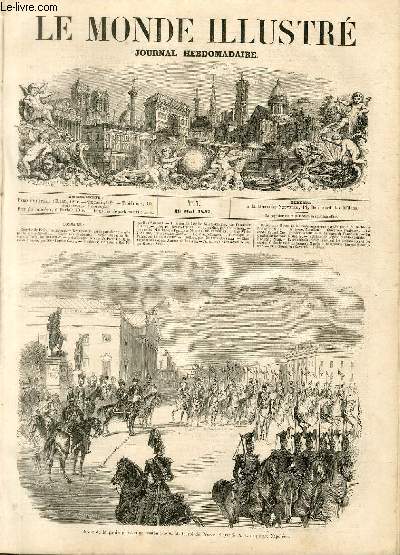 LE MONDE ILLUSTRE N7 Revue de la garde prussienne passe par S. M. le roi de Prusse et par S. A. I. le prince Napolon.