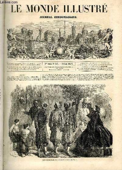 LE MONDE ILLUSTRE N123 Les zouaves faisant aux turcos les honneurs de Paris