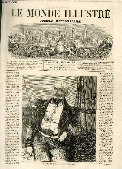 LE MONDE ILLUSTRE N188 L'amiral sir Charles Napier, dcd le 7 novembre