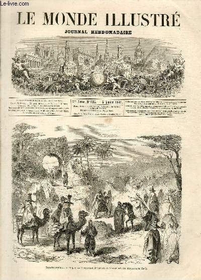 LE MONDE ILLUSTRE N195 - Thtre impraile du cirque, La caravane, 2e tableau du premier acte des Massacres de Syrie.