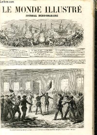 LE MONDE ILLUSTRE N217 Le colonel Wilson faisant prter  ses zouaves le serment de fidlit au drapeau de l'Union